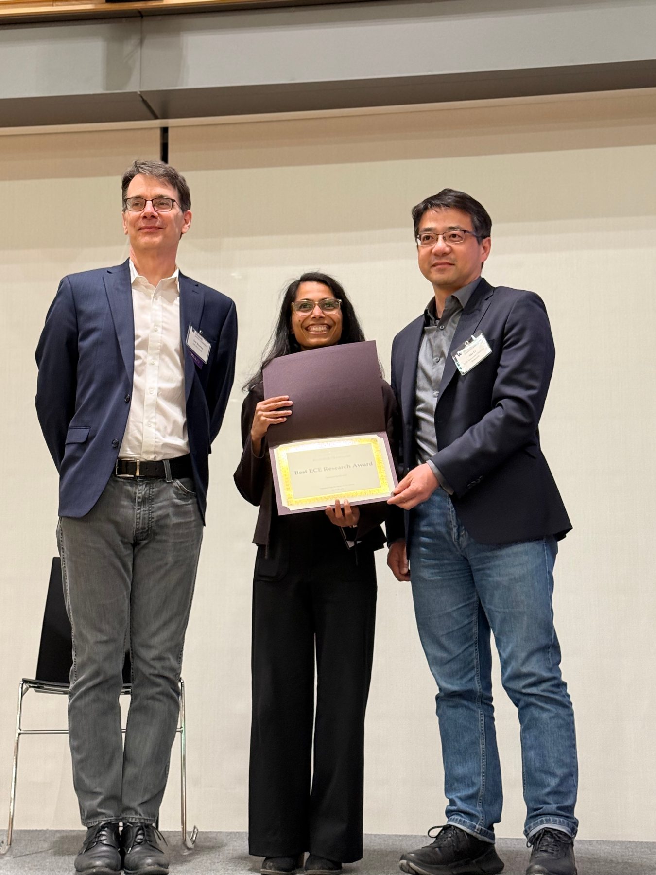 Award presentation at the 2025 UW ECE Research Showcase